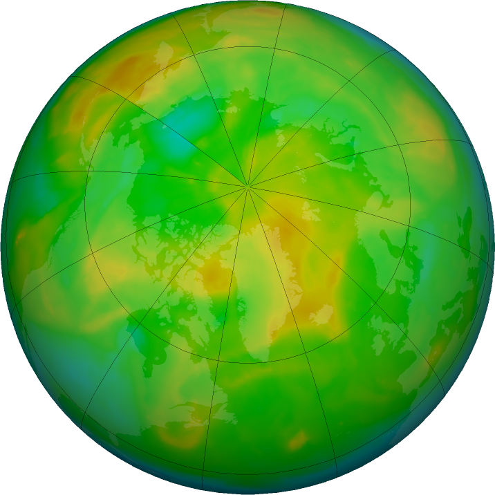 Arctic ozone map for 03 June 2011